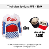 Áo raw motocross trắng