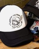 Nón trucker Raw trắng V2