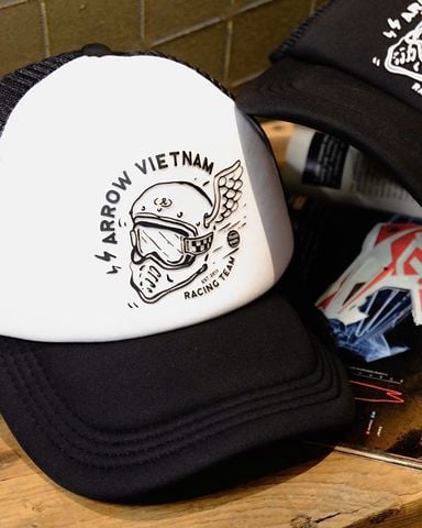 Nón trucker Raw trắng V2