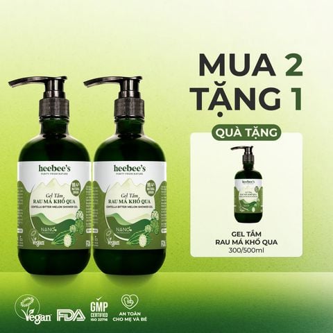 [MUA 2 TẶNG 1] GEL TẮM RAU MÁ KHỔ QUA 300/500ML
