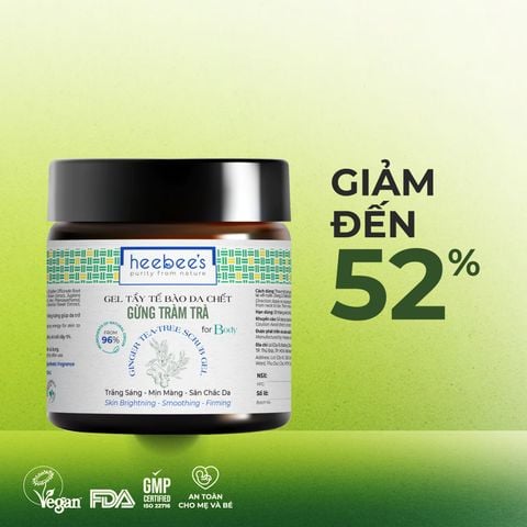 GEL TẨY DA CHẾT CƠ THỂ GỪNG TRÀM TRÀ 120/200GRAM