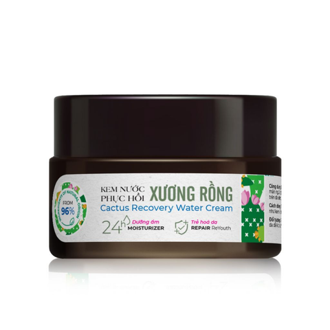 Kem Nước Dưỡng Ẩm Phục Hồi Và Trẻ Hoá Da Mặt Thuần Chay Xương Rồng 30Gram