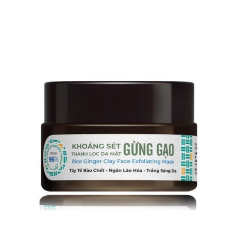 Khoáng Sét Tẩy Da Chết Gừng Gạo - Rice Ginger Clay Face Exfoliating Mask 20/200Gram