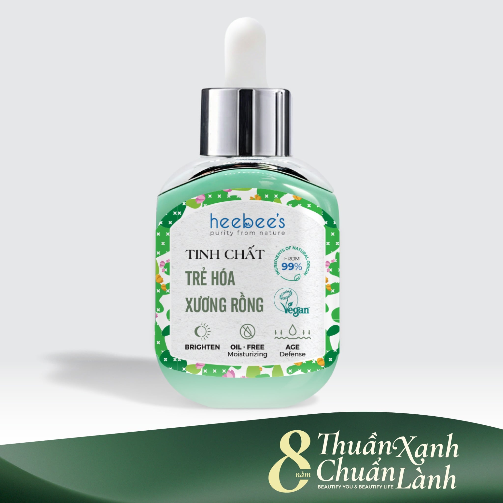 Tinh Chất Serum Trẻ Hoá Thuần Chay Xương Rồng Làm Trắng Da - Mịn Màng - Căng Bóng