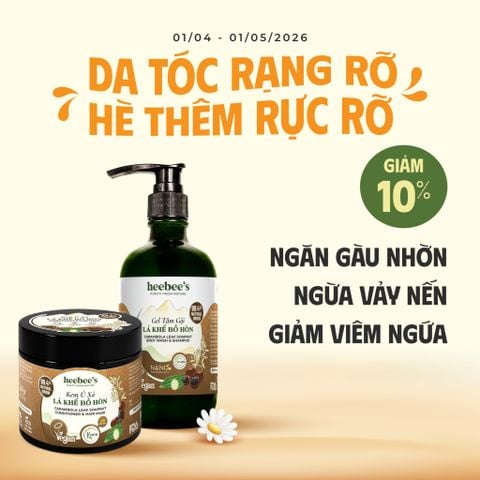 [GIẢM 10%] COMBO GEL TẮM GỘI + KEM Ủ XẢ LÁ KHẾ BỒ HÒN