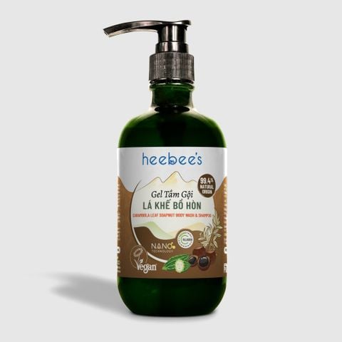 HEEBEE'S CARAMBOLA LEAF SOAPNUT BODY WASH & SHAMPOO 300ML – 500ML: ANTI-DANDRUFF - OIL CONTROL - ANTI-FUNGAL