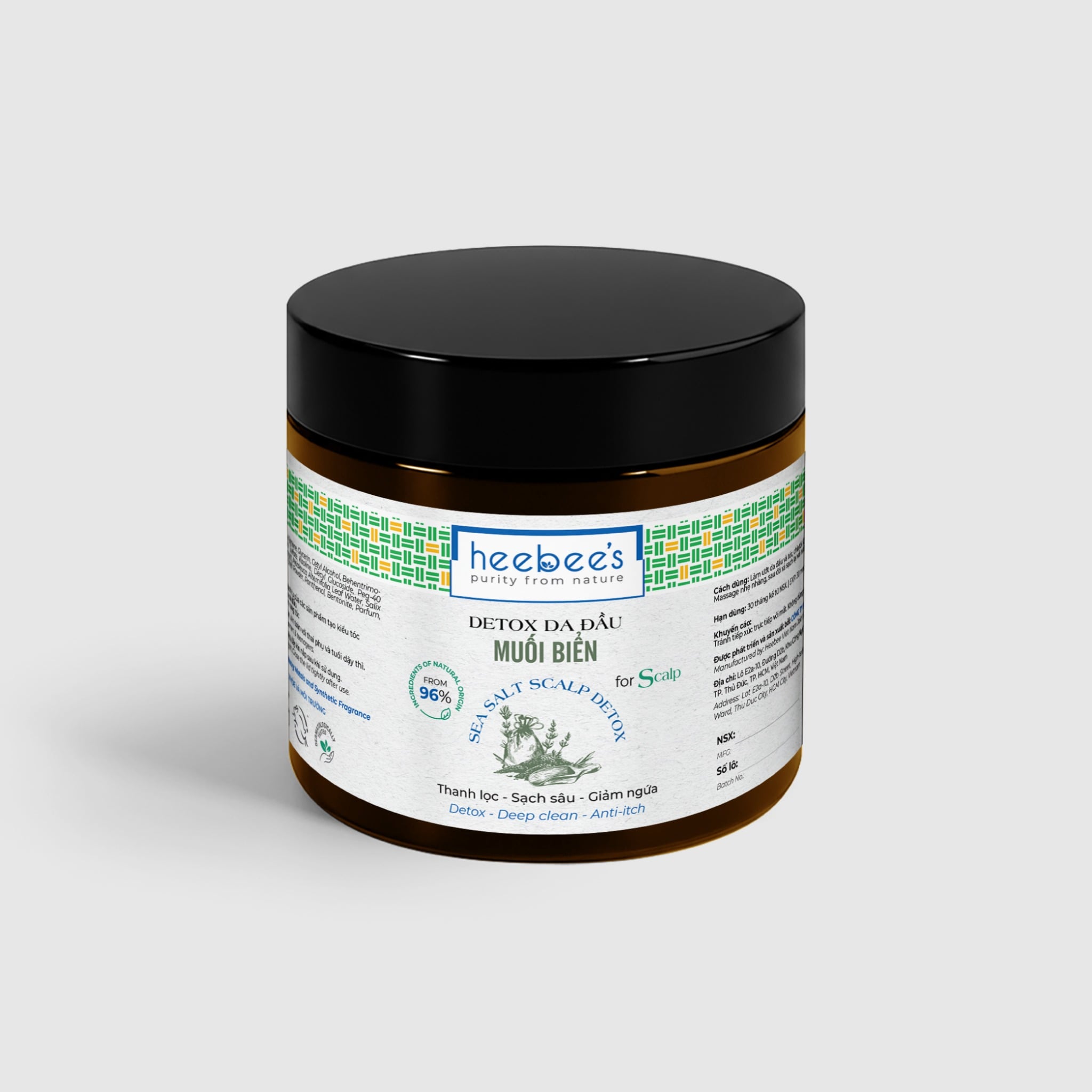 Detox Da Đầu Muối Biển Làm Sạch Sâu Nuôi Dưỡng Chu Kỳ Tái Tạo Tóc 200Gram