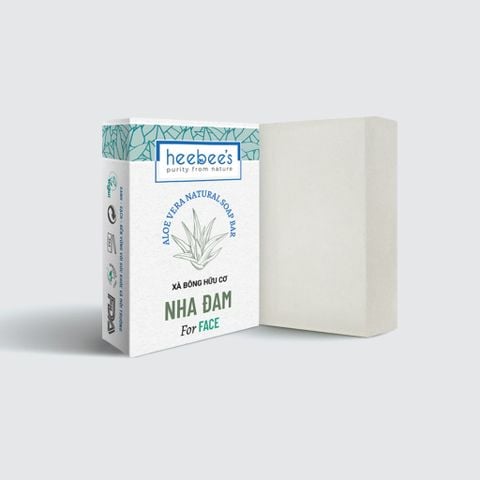Heebee Organic Aloe Vera Facial Soap Bar - Moisturizing and Anti-aging