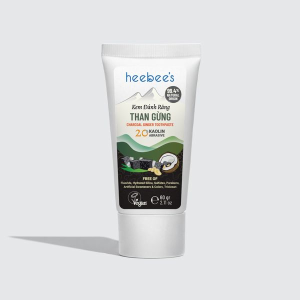 Kem Đánh Răng Thảo Dược Thuần Chay Than Gừng - Giảm Ố Vàng, Chắc Khỏe Nướu 60 Gram