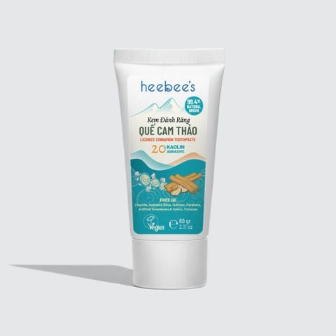 Kem Đánh Răng Thảo Dược Thuần Chay Quế Cam Thảo - Sạch Mảng Bám, Giảm Ê Buốt 60 Gram