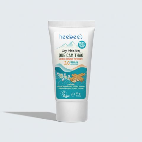 Kem Đánh Răng Thảo Dược Thuần Chay Quế Cam Thảo - Sạch Mảng Bám, Giảm Ê Buốt 60 Gram