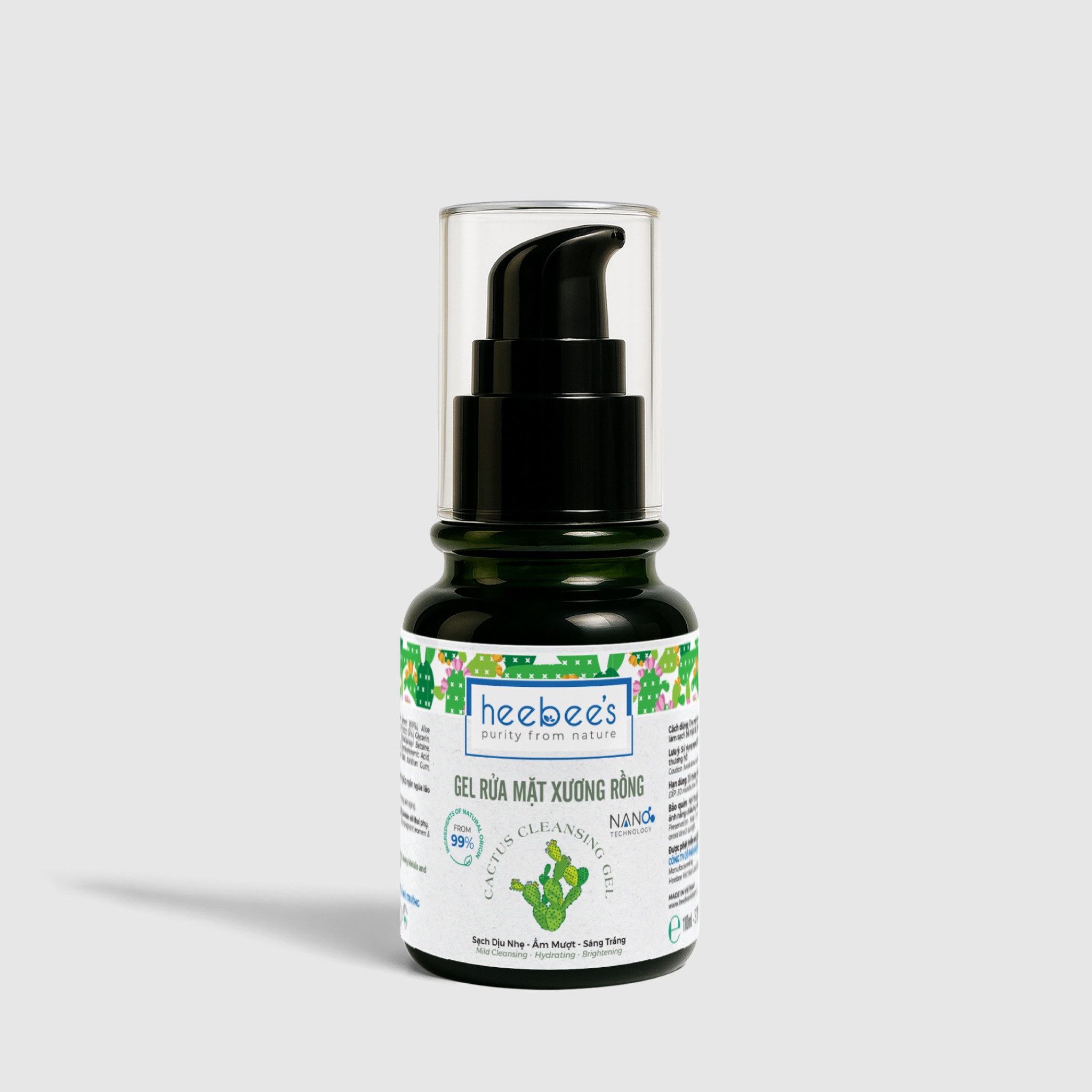 Gel Rửa Mặt Xương Rồng Sạch Dịu Nhẹ - Ẩm Mượt - Sáng Trắng Da 110ML