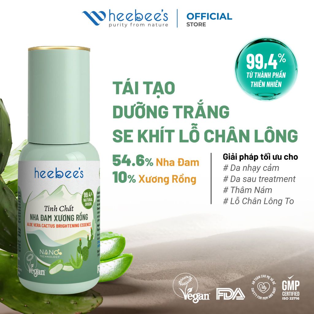Tinh Chất Nha Đam Xương Rồng Trẻ Hóa Da - Dưỡng Trắng - Se Khít Lỗ Chân Lông 38G