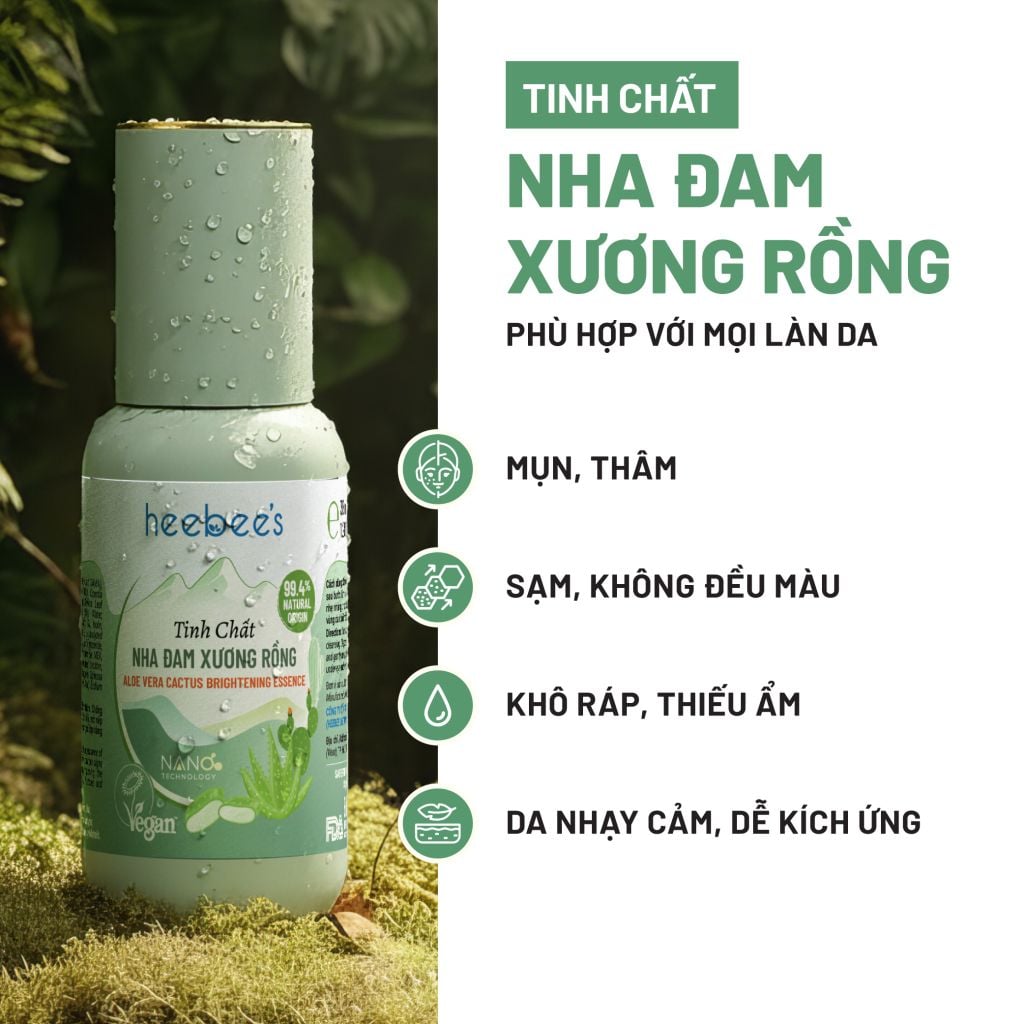 Tinh Chất Nha Đam Xương Rồng Trẻ Hóa Da - Dưỡng Trắng - Se Khít Lỗ Chân Lông 38G