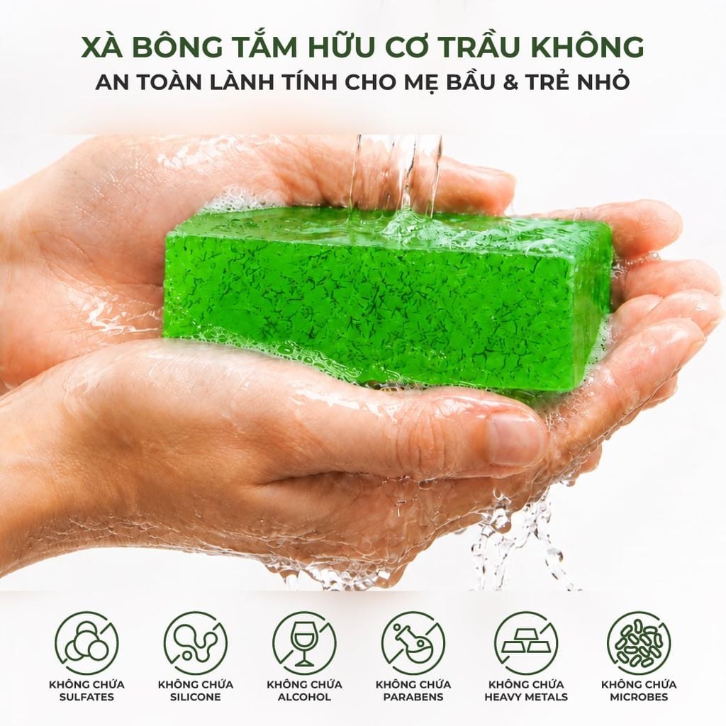 XÀ BÔNG TẮM TRẦU KHÔNG 100G