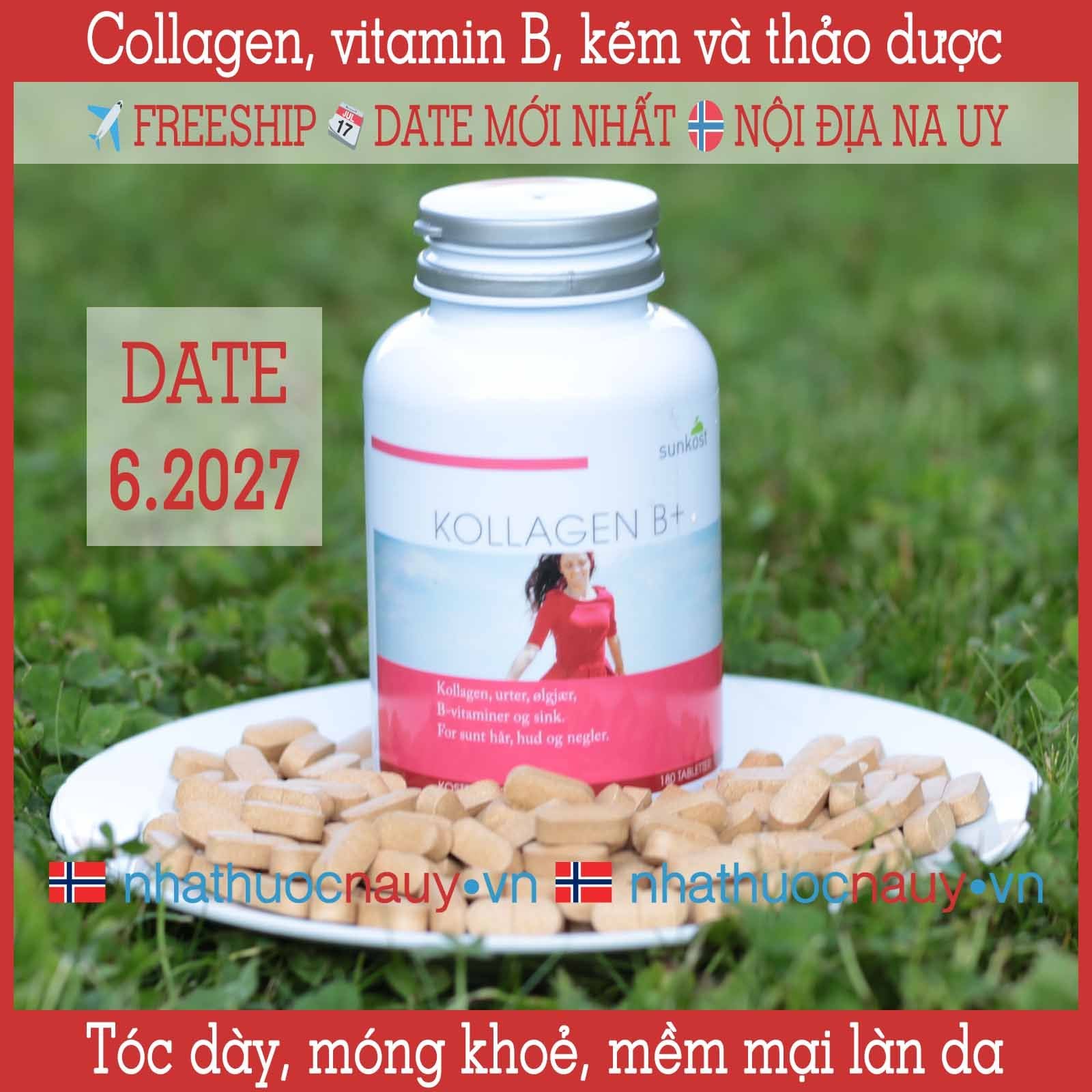  Collagen kết hợp vitamin B | Sunkost Kollagen B+ 