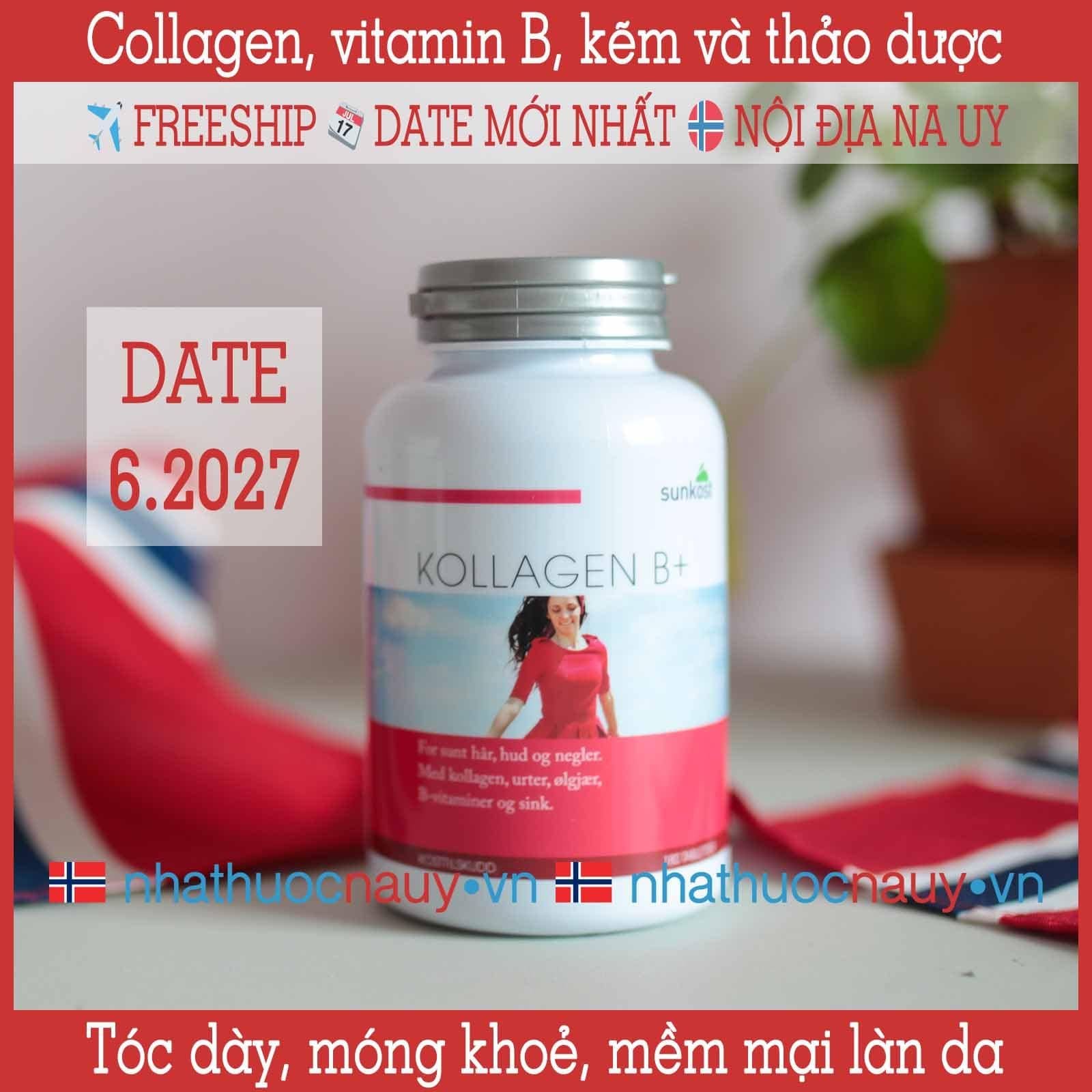  Collagen kết hợp vitamin B | Sunkost Kollagen B+ 