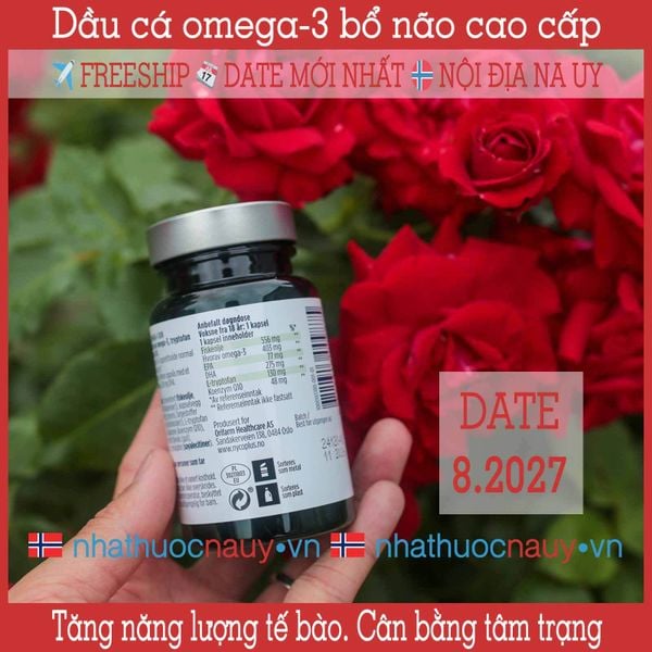  Dầu cá bổ não Nycoplus Omega-3 Hjerne 