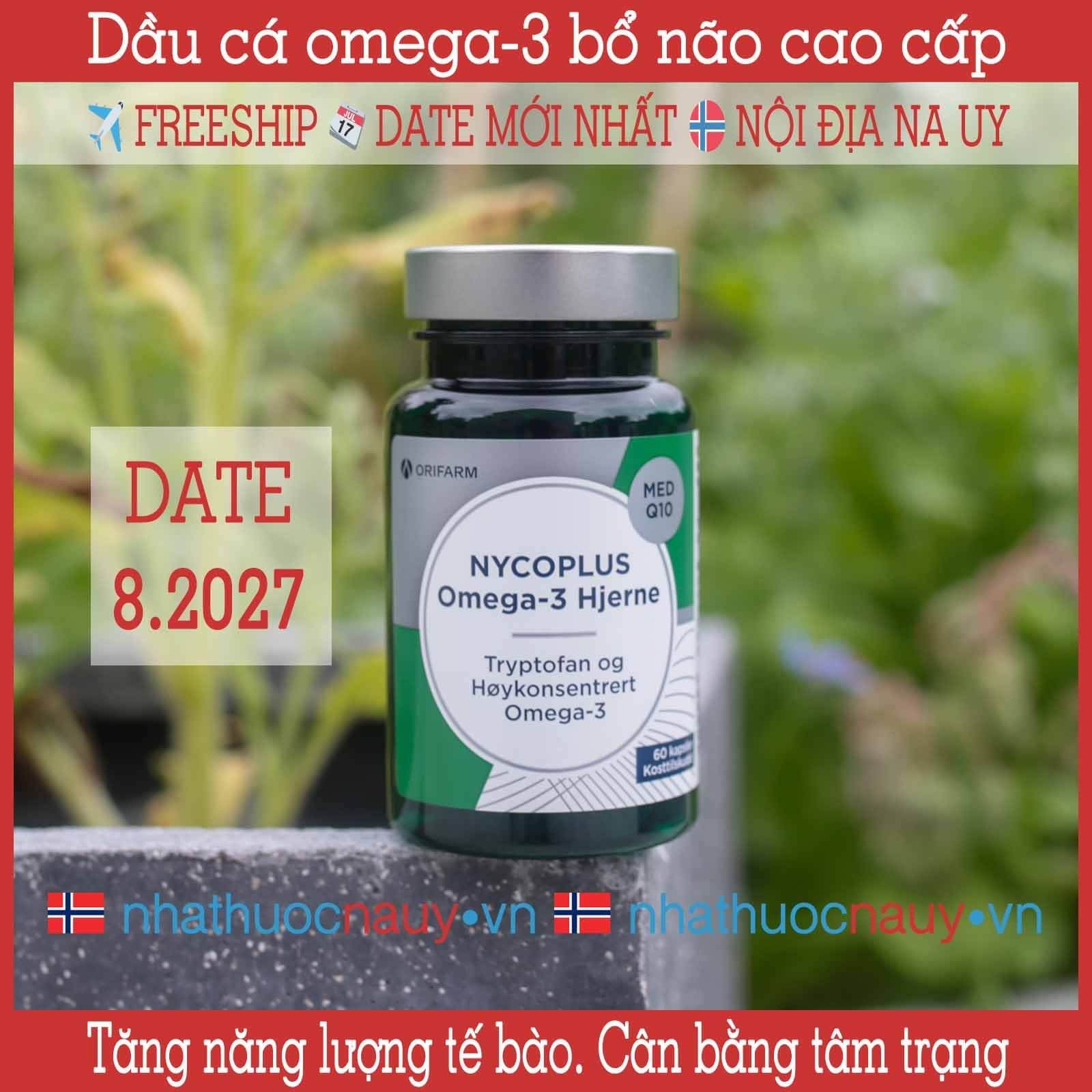  Dầu cá bổ não Nycoplus Omega-3 Hjerne 