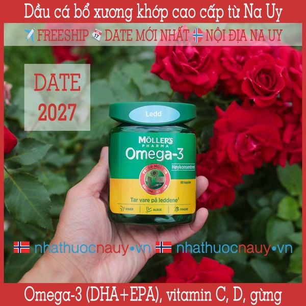 Dầu cá omega-3 bổ xương khớp Möller's Pharma Ledd | Nội địa Na Uy