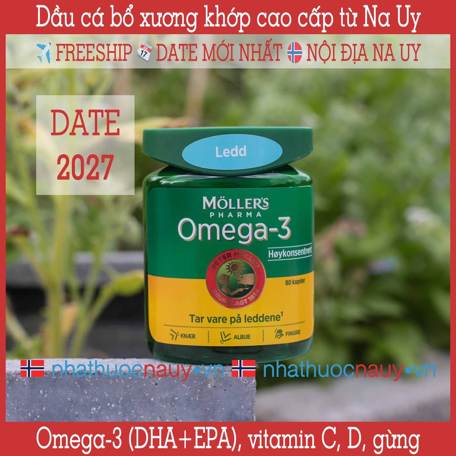  Dầu cá bổ xương khớp Möller's Pharma Ledd 