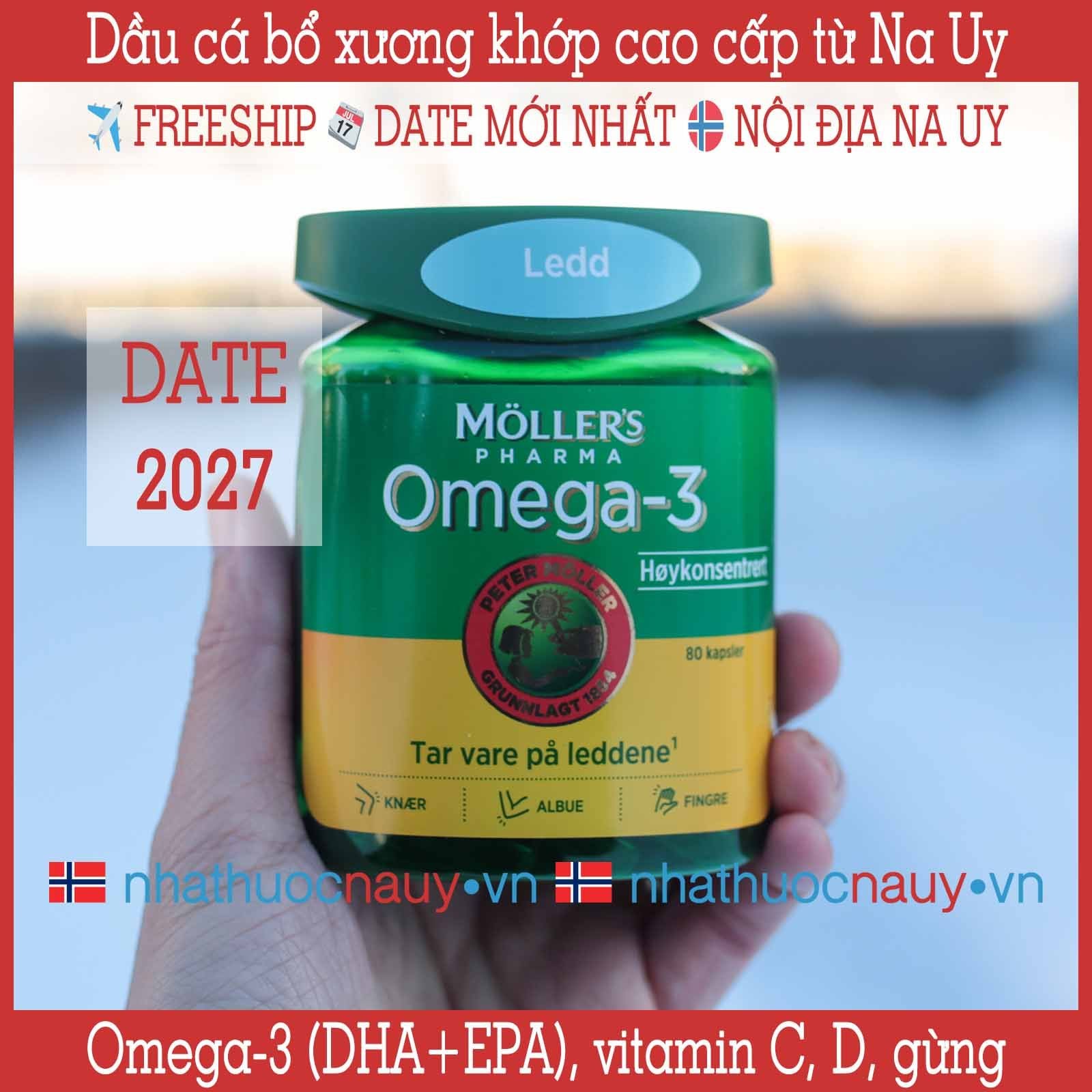  Dầu cá bổ xương khớp Möller's Pharma Ledd 