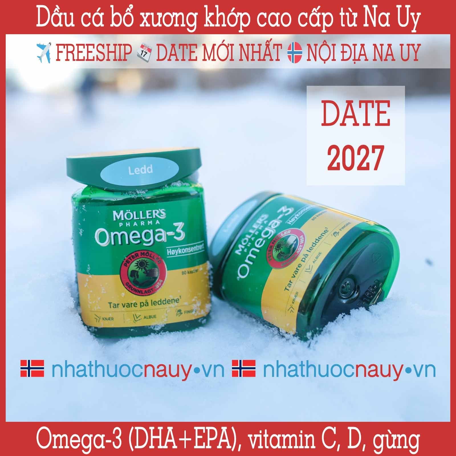 Dầu cá bổ xương khớp Möller's Pharma Ledd 