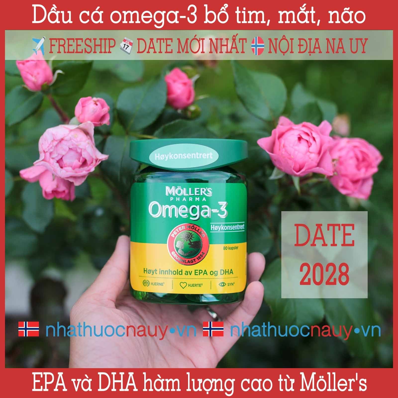  Dầu cá hàm lượng cao Möller's Pharma Omega-3 Høykonsentrert 