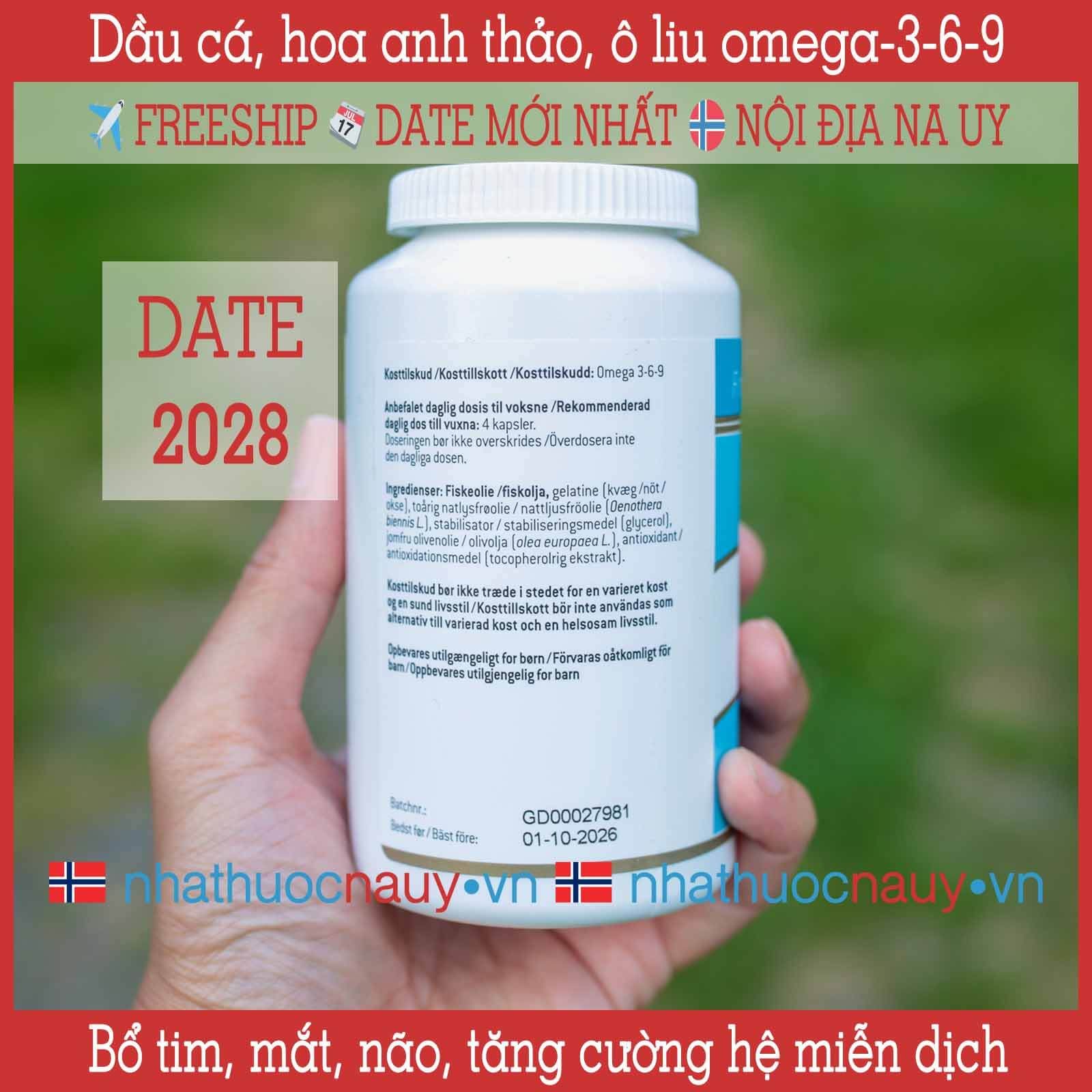  Dầu cá, hoa anh thảo Omega 3-6-9 | Fitness Pharma 