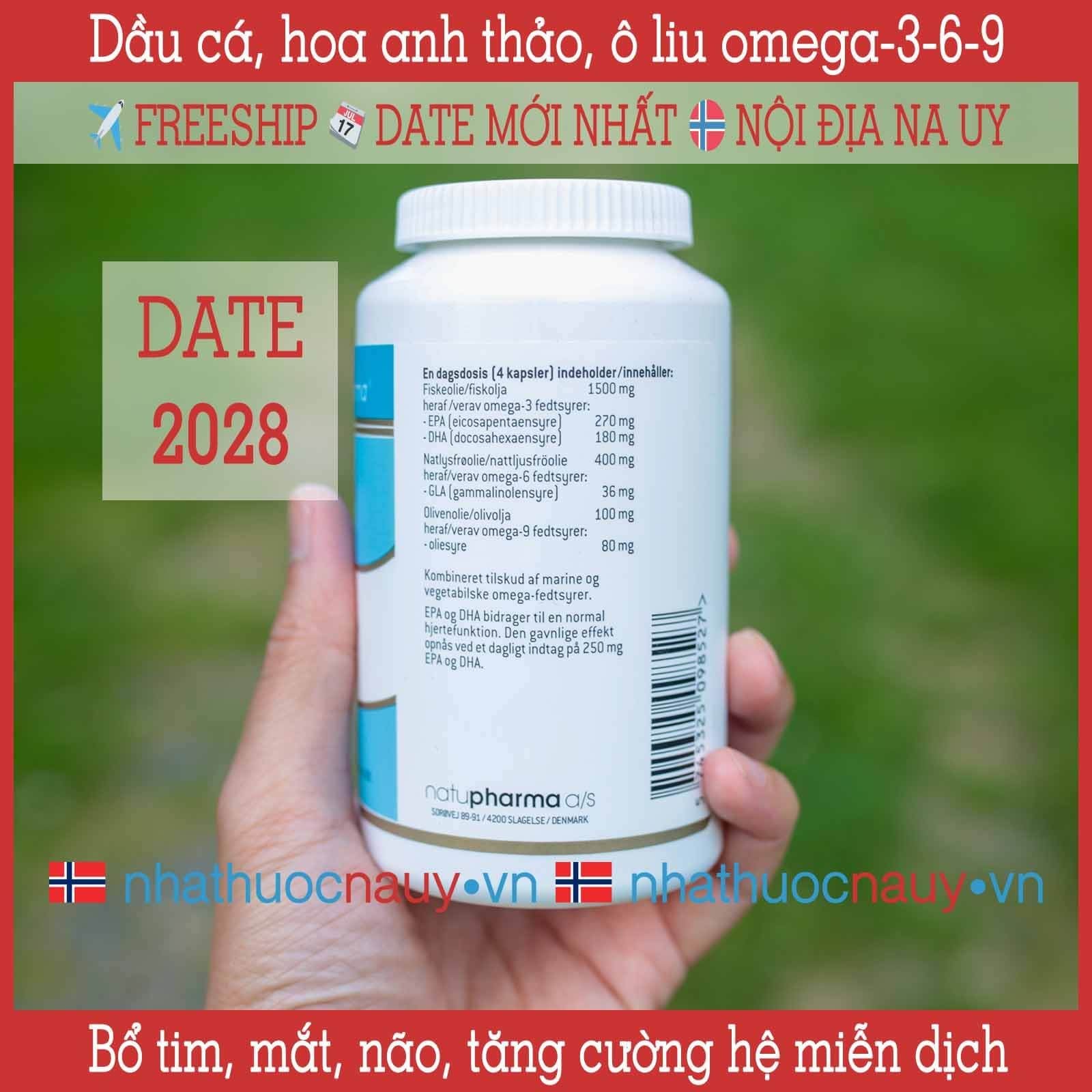  Dầu cá, hoa anh thảo Omega 3-6-9 | Fitness Pharma 