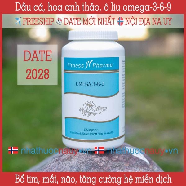 Dầu cá, hoa anh thảo Omega 3-6-9 | Fitness Pharma từ Đan Mạch