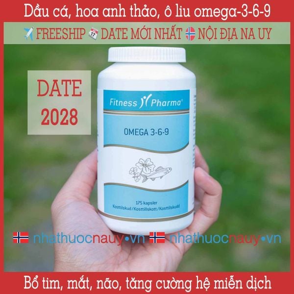 Dầu cá, hoa anh thảo Omega 3-6-9 | Fitness Pharma từ Đan Mạch