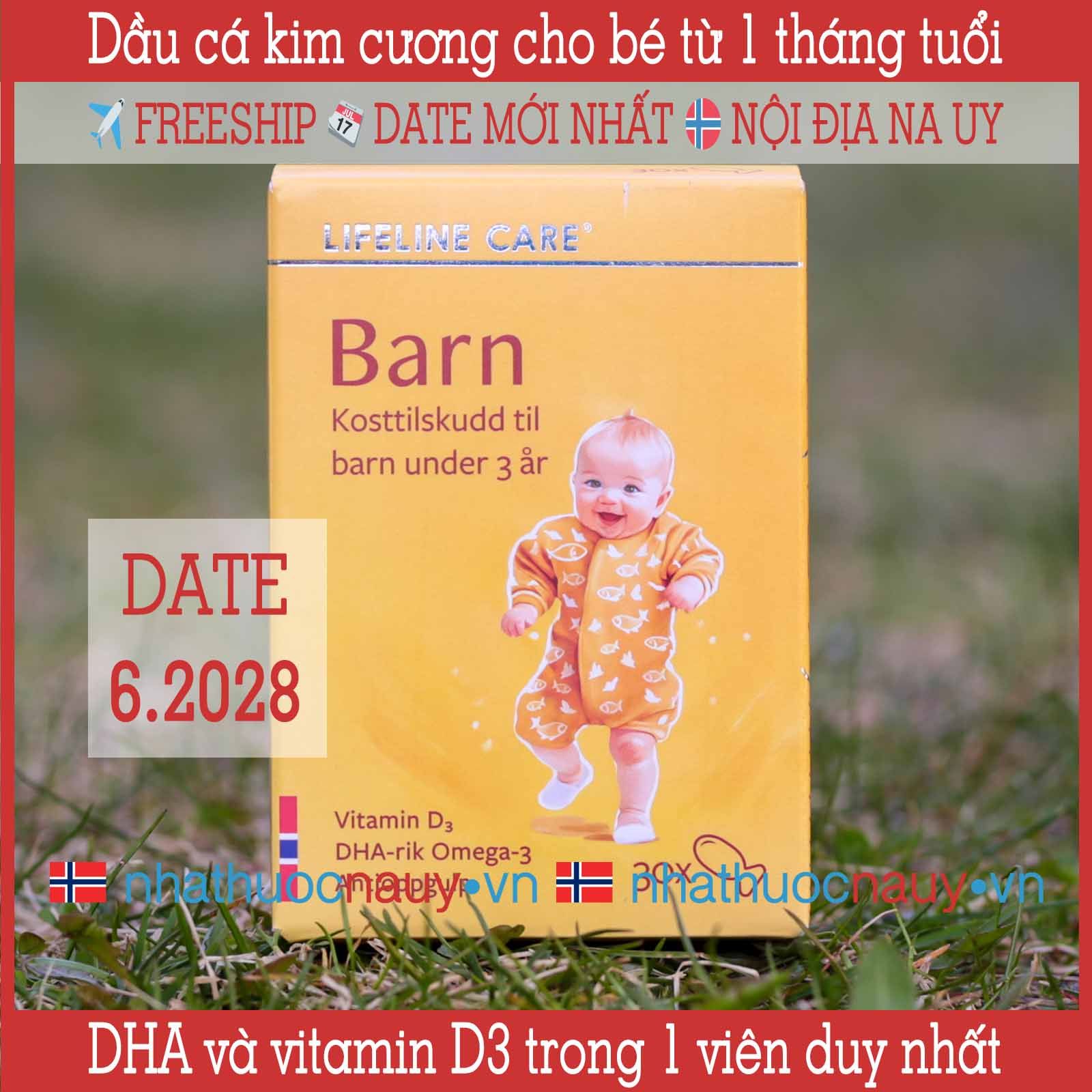  Dầu cá kim cương | DHA và vitamin D3 cho bé từ 1 tháng tuổi | Lifeline Care Barn 