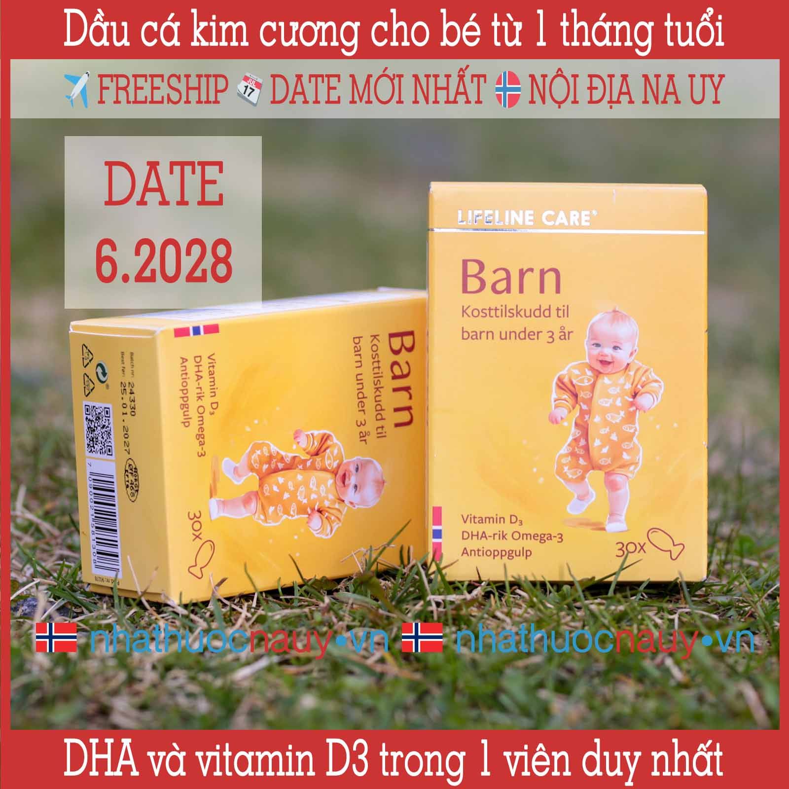  Dầu cá kim cương | DHA và vitamin D3 cho bé từ 1 tháng tuổi | Lifeline Care Barn 