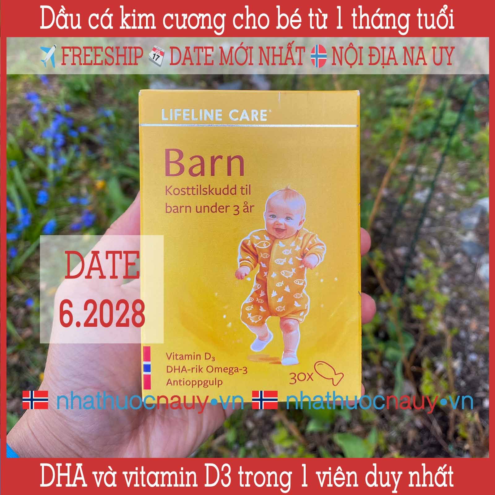  Dầu cá kim cương | DHA và vitamin D3 cho bé từ 1 tháng tuổi | Lifeline Care Barn 