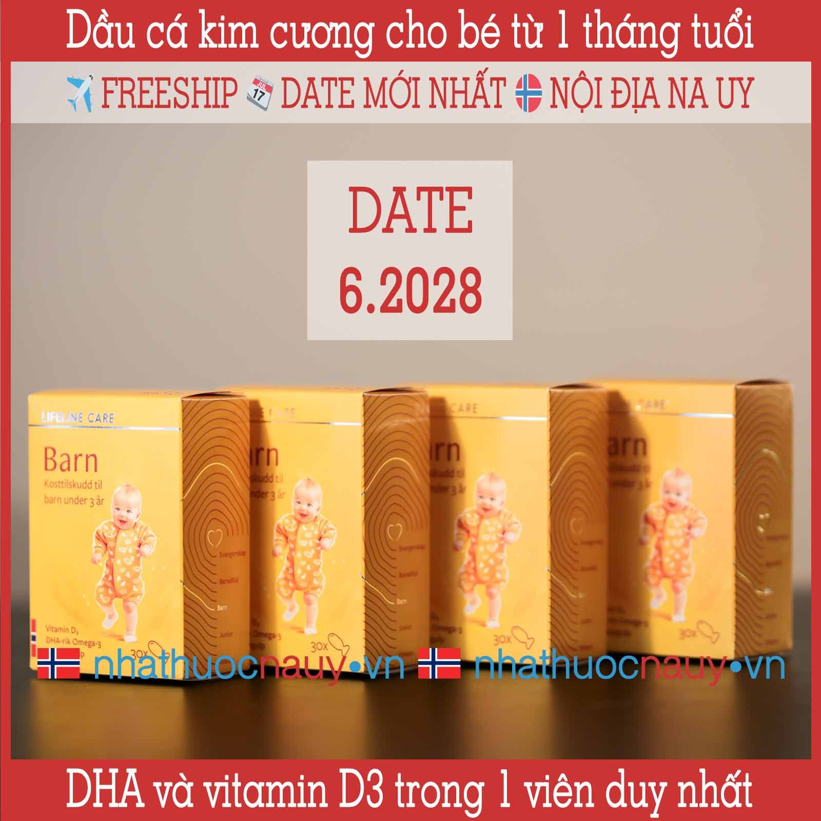  Dầu cá kim cương | DHA và vitamin D3 cho bé từ 1 tháng tuổi | Lifeline Care Barn 