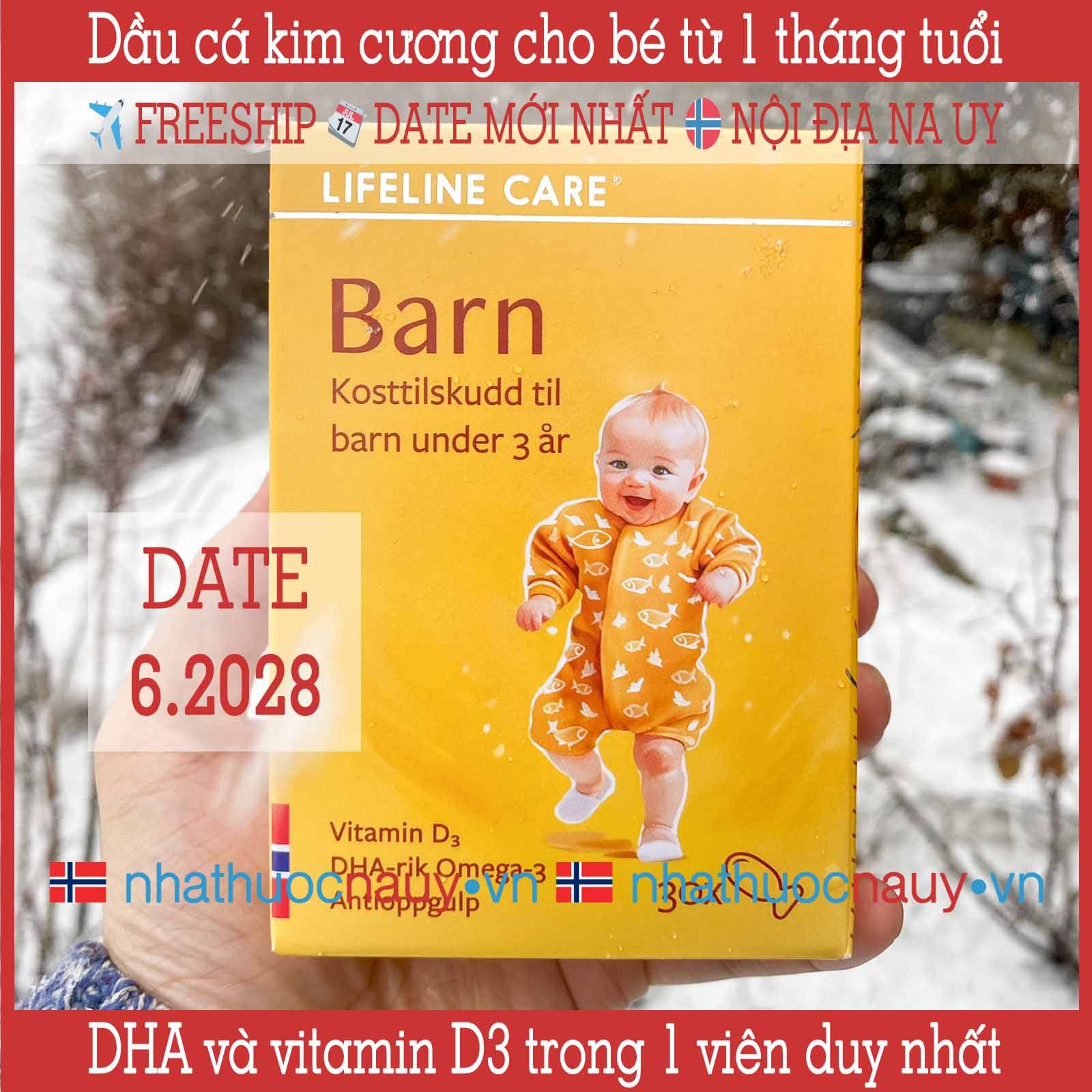  Dầu cá kim cương | DHA và vitamin D3 cho bé từ 1 tháng tuổi | Lifeline Care Barn 