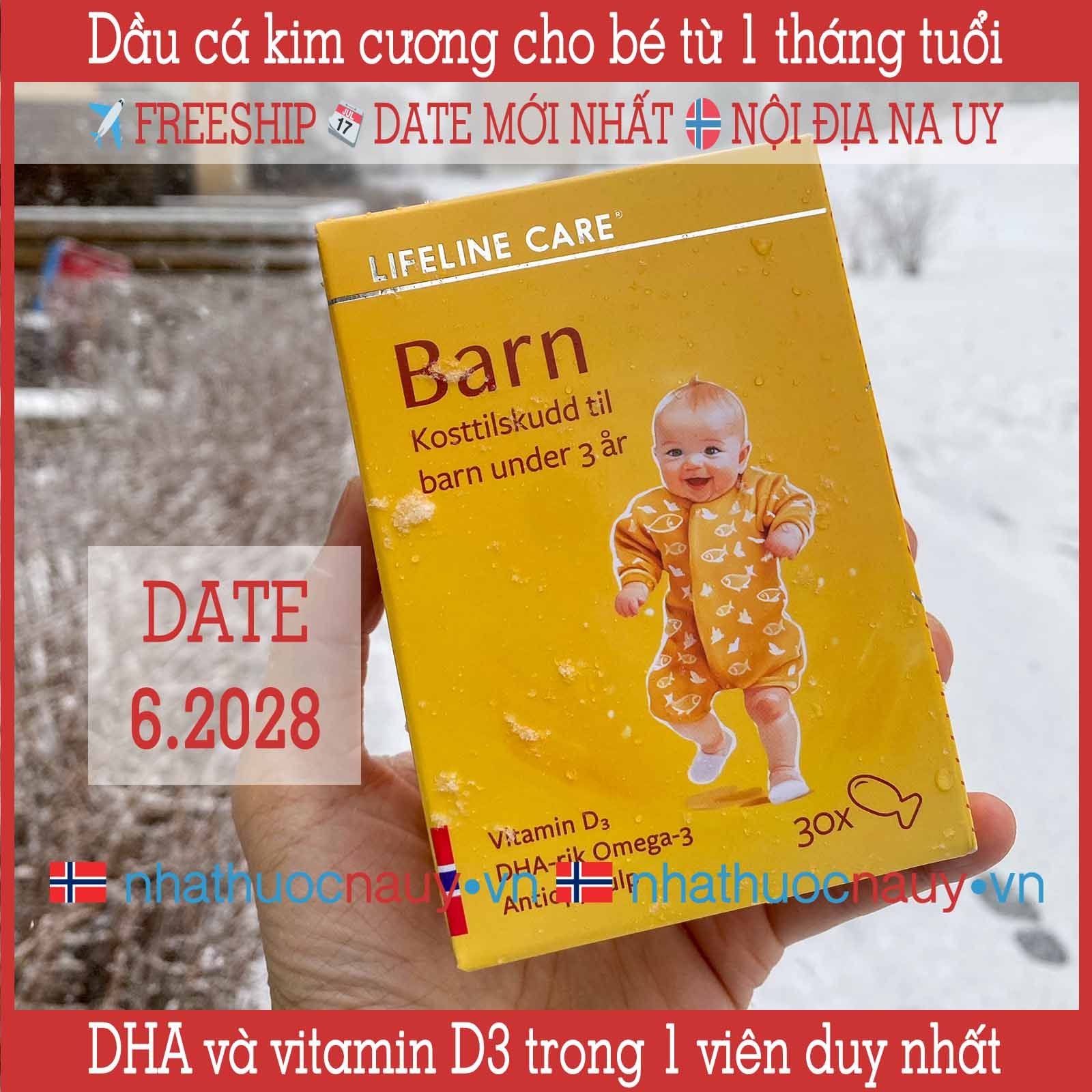  Dầu cá kim cương | DHA và vitamin D3 cho bé từ 1 tháng tuổi | Lifeline Care Barn 