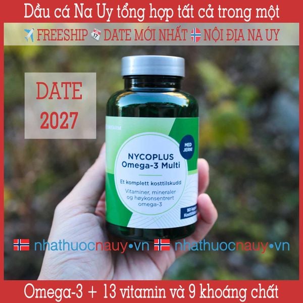 Nycoplus Omega-3 Multi Dầu cá omega-3 vitamin khoáng chất nội địa NaUy