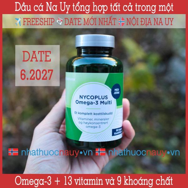 Nycoplus Omega-3 Multi Dầu cá omega-3 vitamin khoáng chất nội địa NaUy