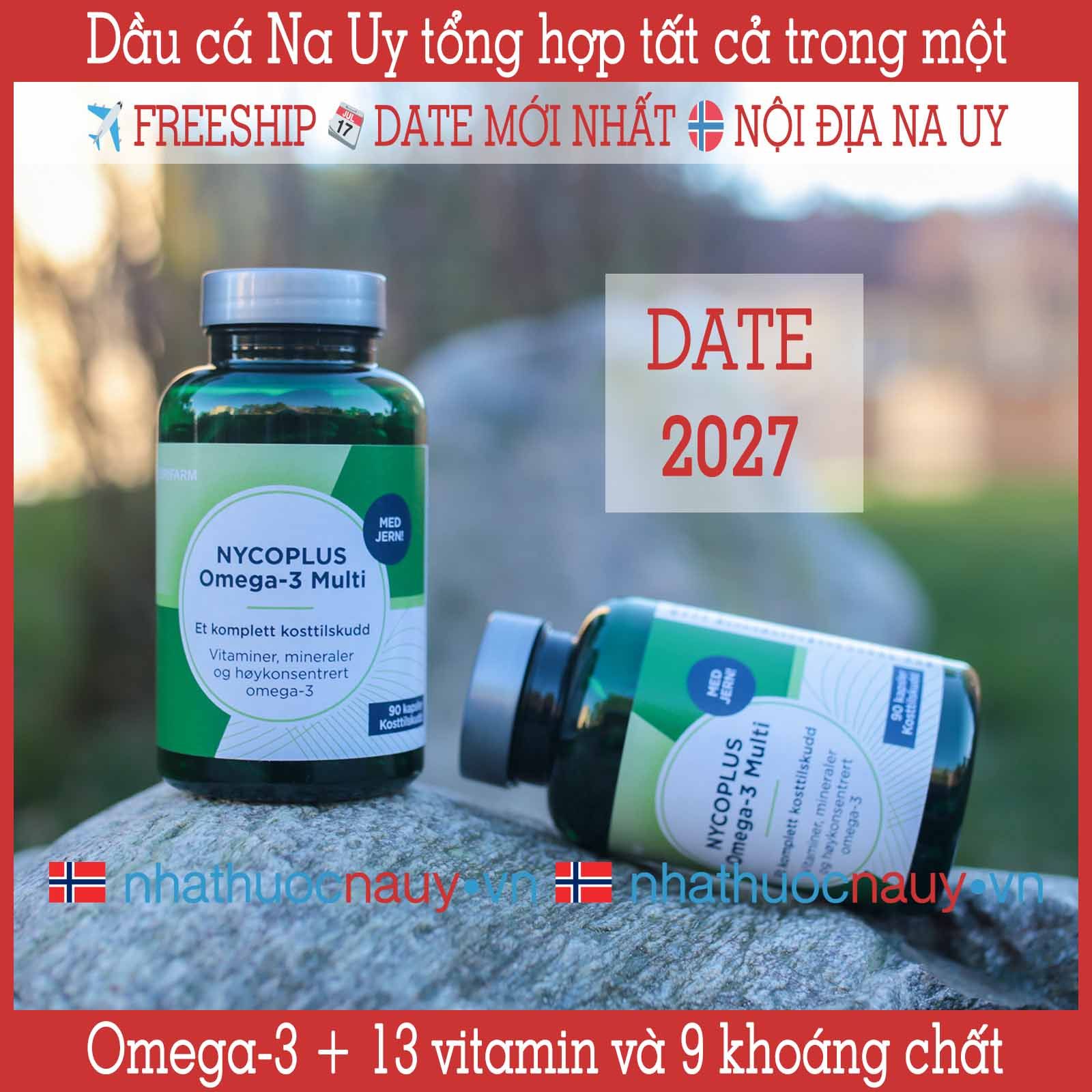  Dầu cá tổng hợp omega-3, vitamin và khoáng chất | Nycoplus Omega-3 Multi 