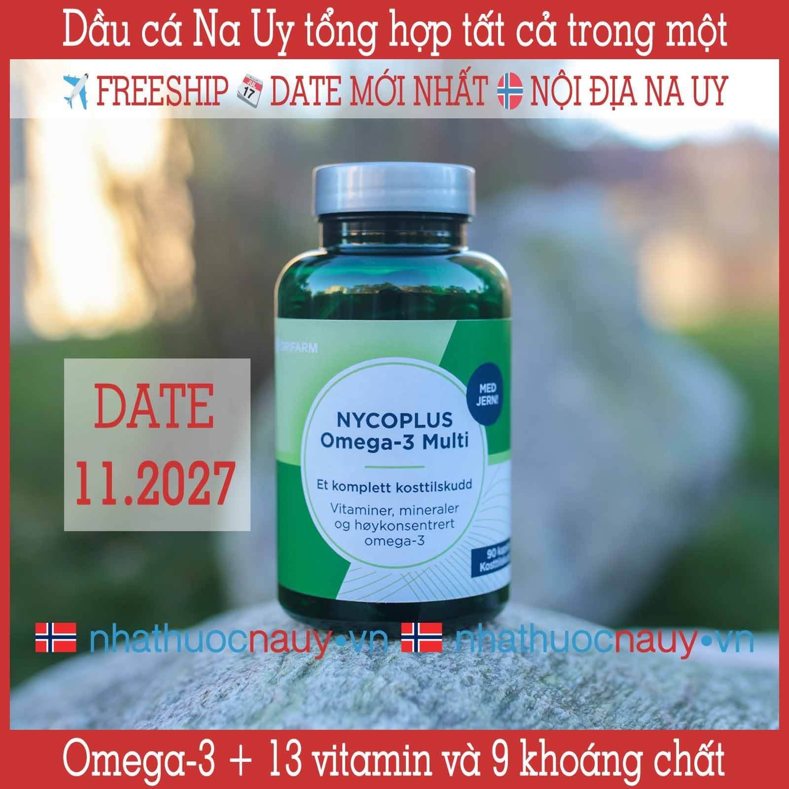  Dầu cá tổng hợp omega-3, vitamin và khoáng chất | Nycoplus Omega-3 Multi 