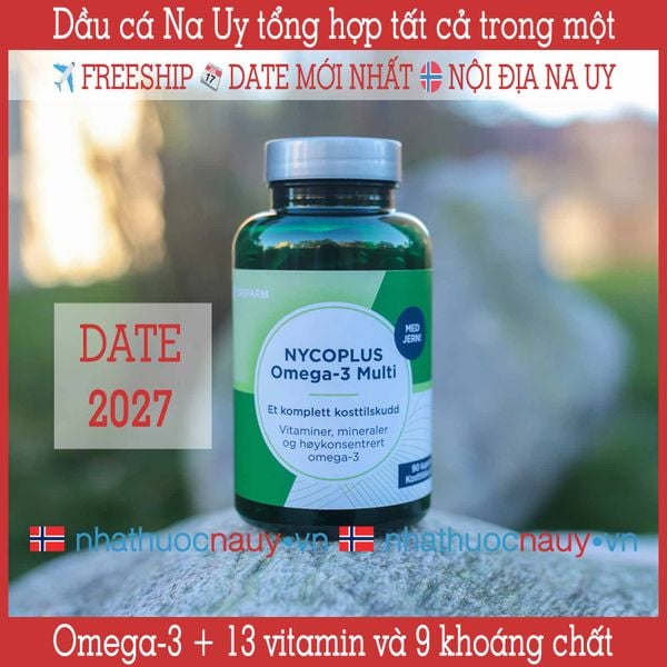 Nycoplus Omega-3 Multi Dầu cá omega-3 vitamin khoáng chất nội địa NaUy