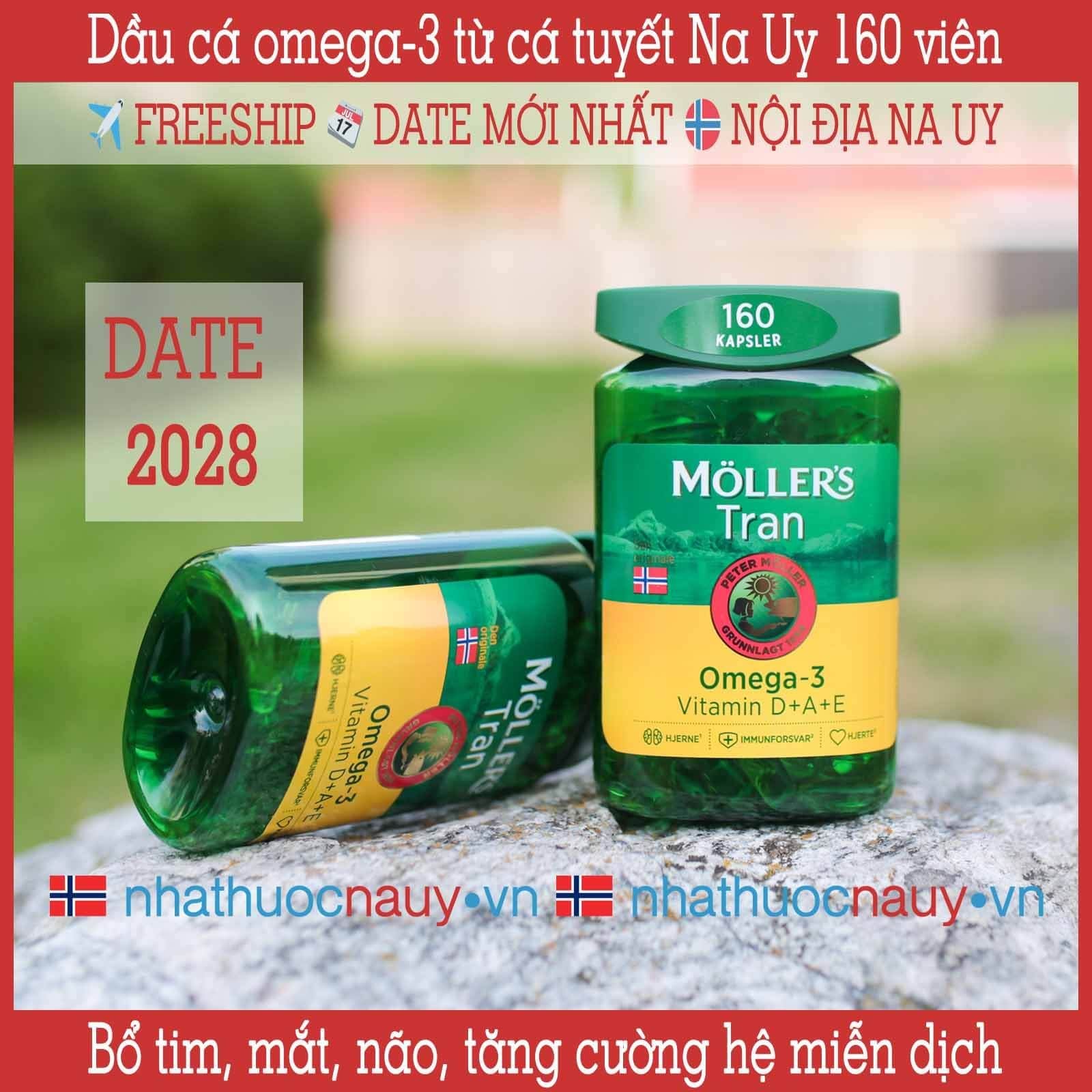  Dầu cá tuyết Na Uy 160 viên | Möller’s Trankapsler 