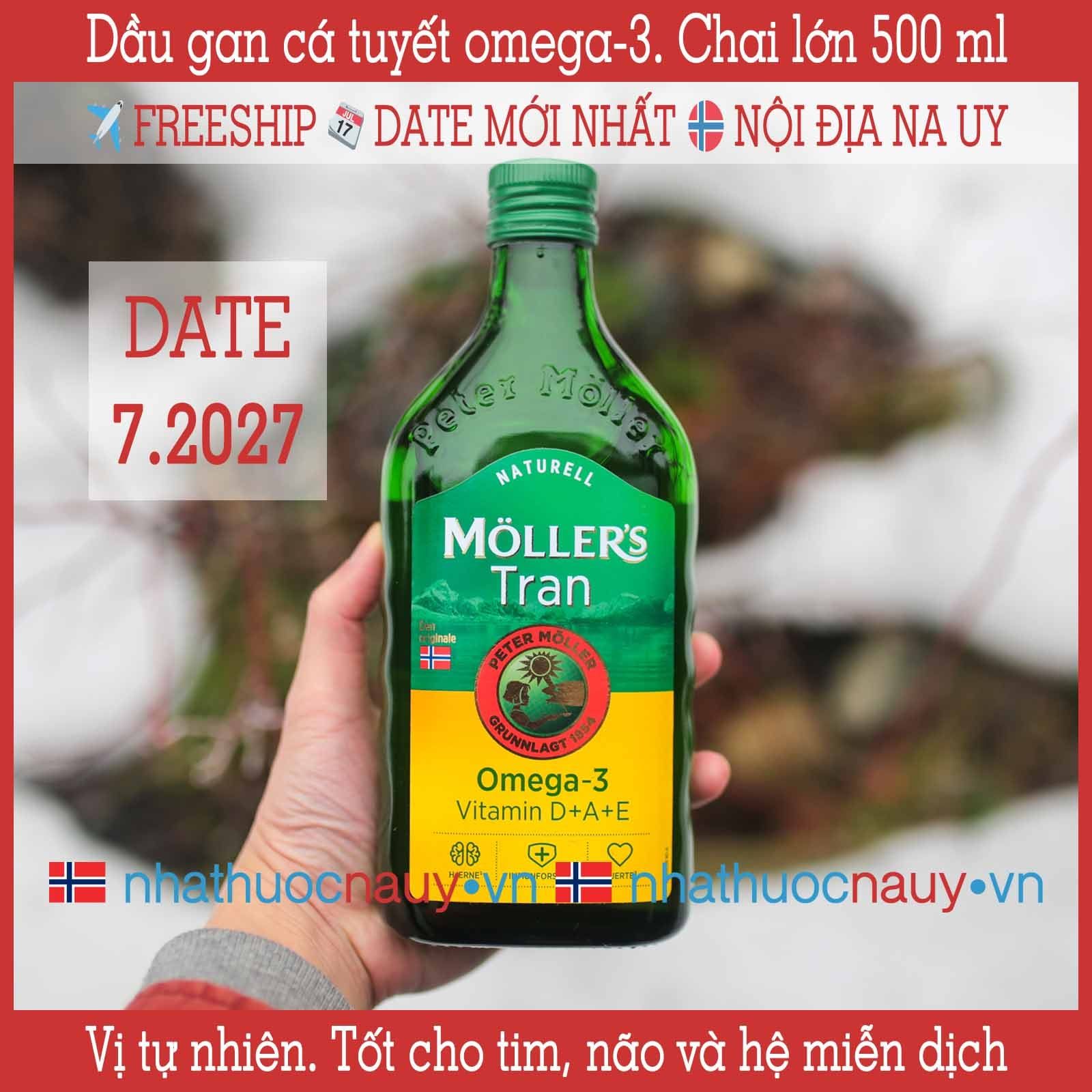  Dầu gan cá tuyết vị tự nhiên | Möller’s Tran naturell 500 ml 
