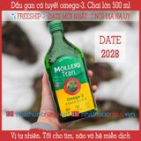  Dầu gan cá tuyết vị tự nhiên | Möller’s Tran naturell | Chai lớn 500 ml 