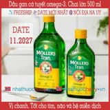  Dầu gan cá tuyết vị chanh | Möller’s Tran sitron | Chai lớn 500 ml 