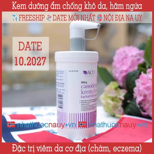 Kem dưỡng ẩm trị viêm da cơ địa Canoderm 500g