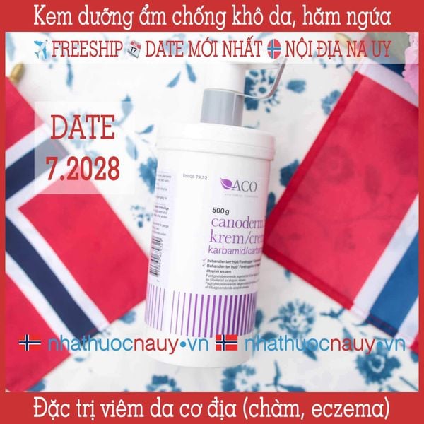 Canoderm 500g | Kem dưỡng ẩm trị viêm da cơ địa chàm sữa nội địa Na Uy
