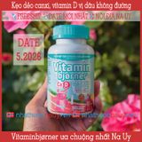  Kẹo dẻo canxi + vitamin D Vitaminbjørner vị dâu tây 